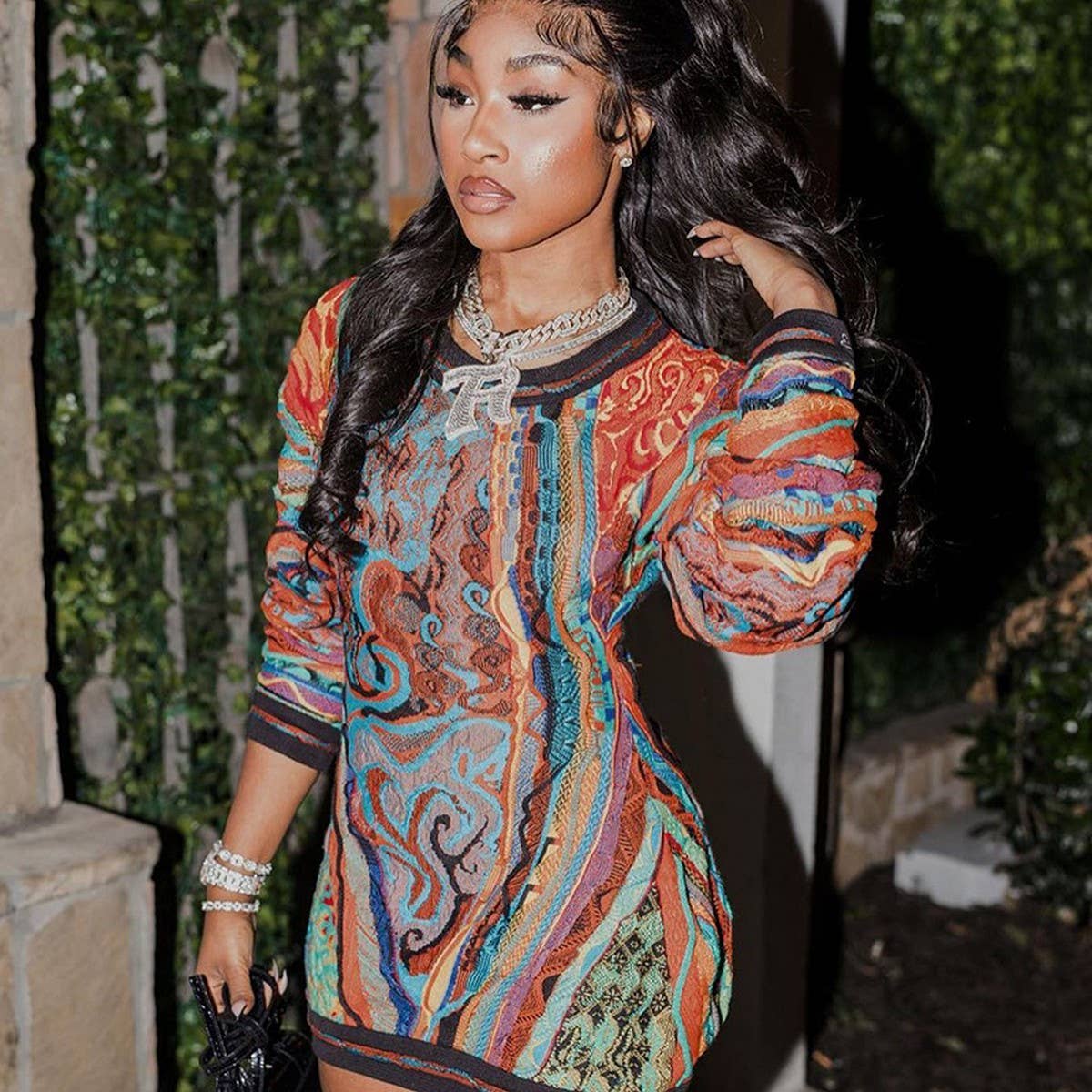 WOMEN SEXY LONG SLEEVE SLIM FIT SHORT DRESS_CWDSD1889