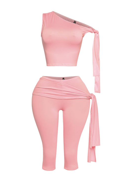 All tied up set: BABY PINK / S