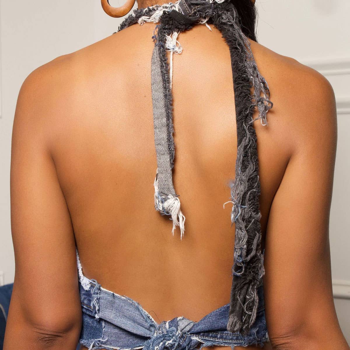 WOMEN SEXY CONTRASTING COLOR SUSPENDER DENIM VEST_CWJV0010