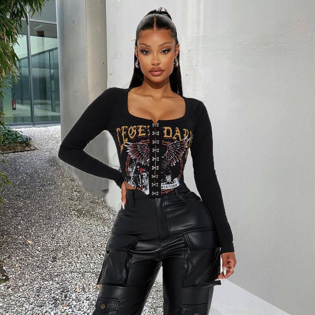 WOMENS SEXY SLIM FIT SHORT BREASTED TOP_CWTTL1356