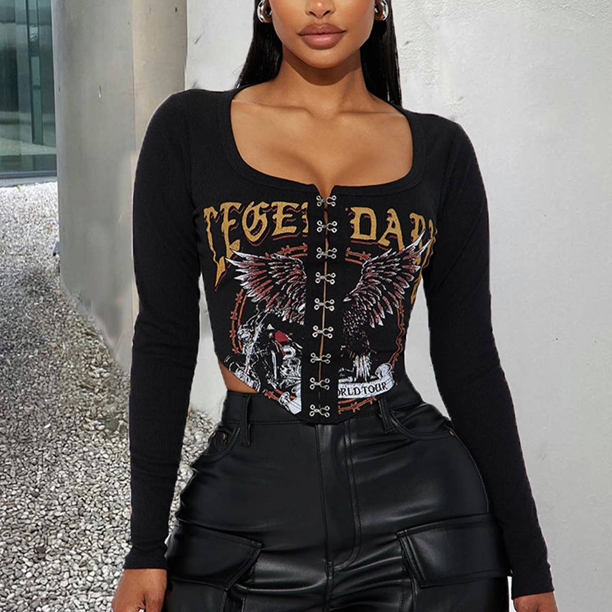 WOMENS SEXY SLIM FIT SHORT BREASTED TOP_CWTTL1356